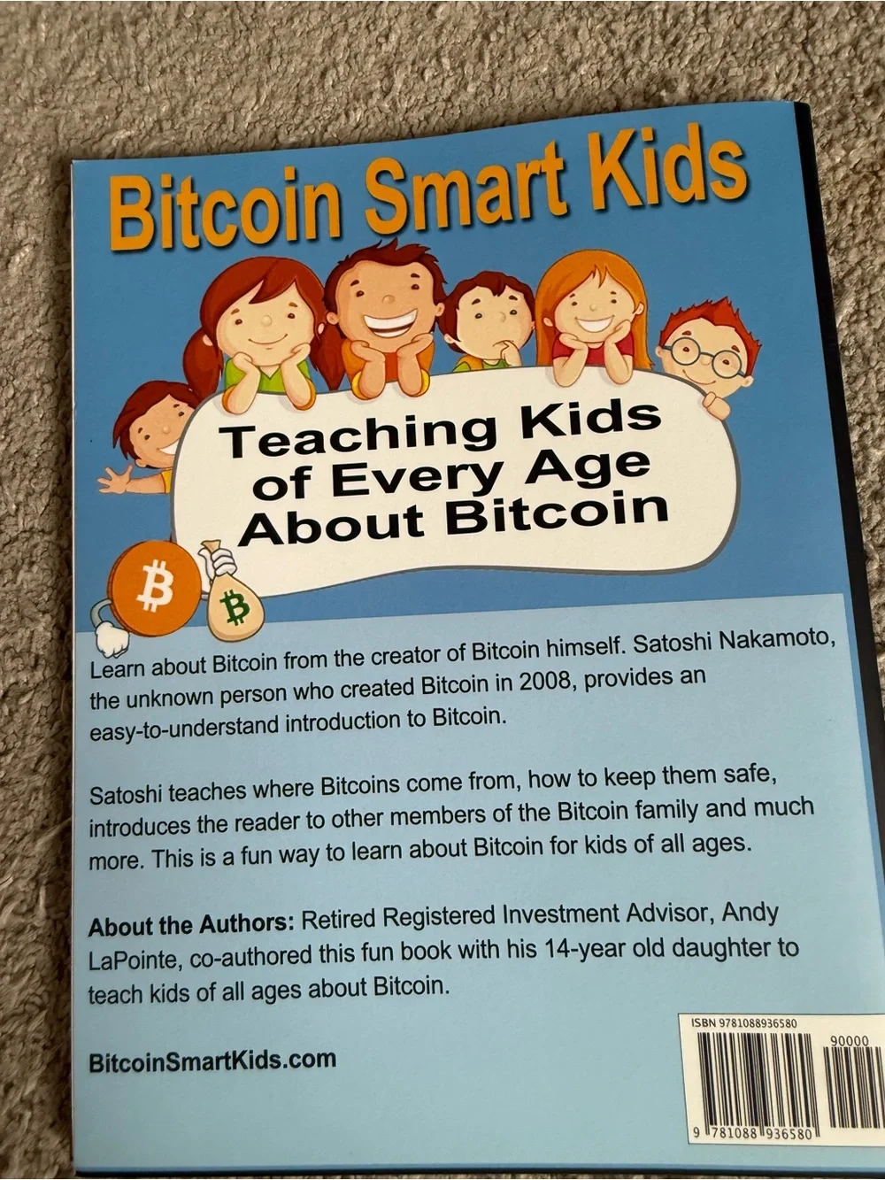 Bitcoin Smart Kids - Blue and Orange Educational Book for Kids
